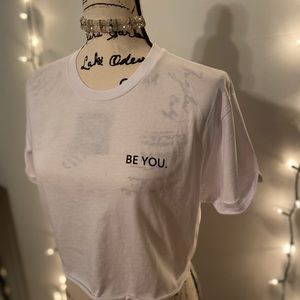 White Be You crop top